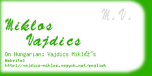 miklos vajdics business card